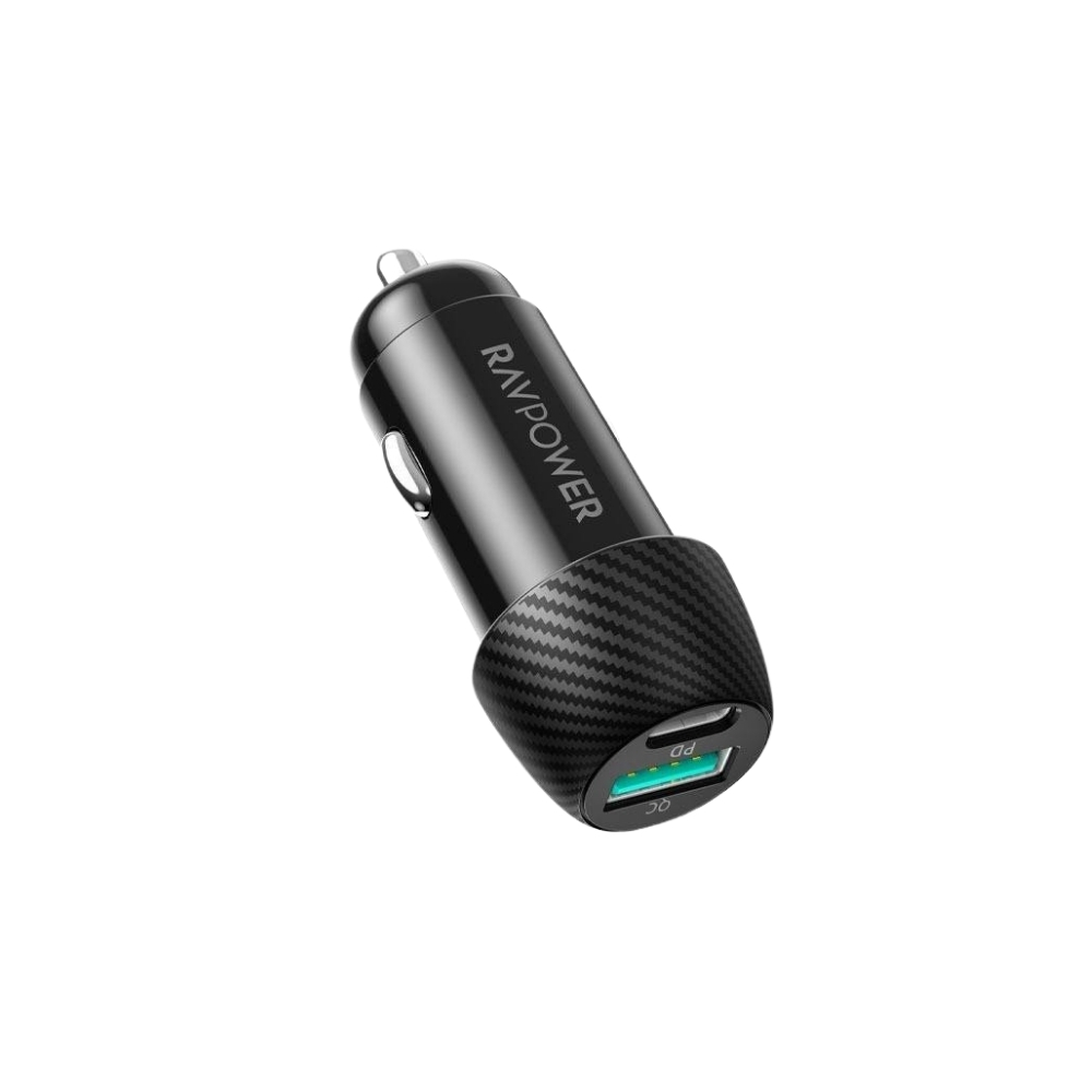 شاحن سيارة راف باور منفذين USB بقوة 17 واط