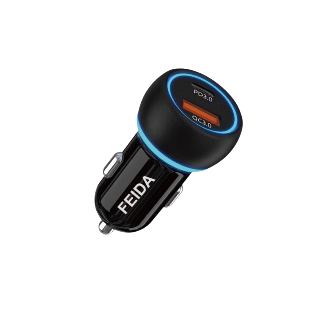 شاحن سيارة منفذين PD - USB بقوة 38 واط م