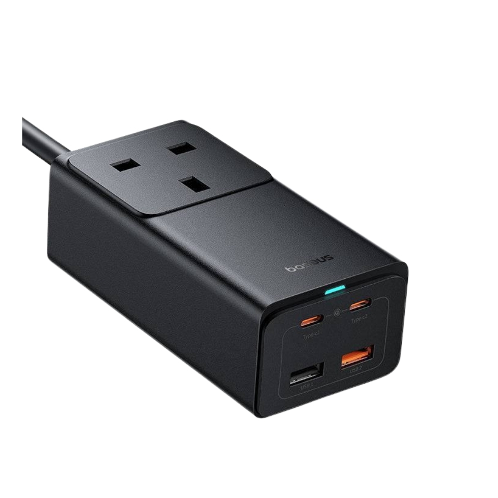 منصة شحن بيسوس بتقنية GaN5 بمنفذ تيار متردد ومنفذين USB-A ...‏